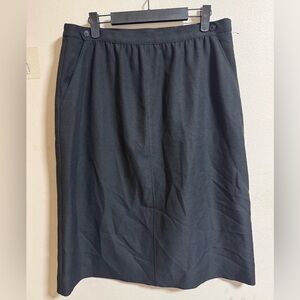 Vintage Leslie Fay Haberdashery Pencil Skirt – Size 16 – Black, Made in USA